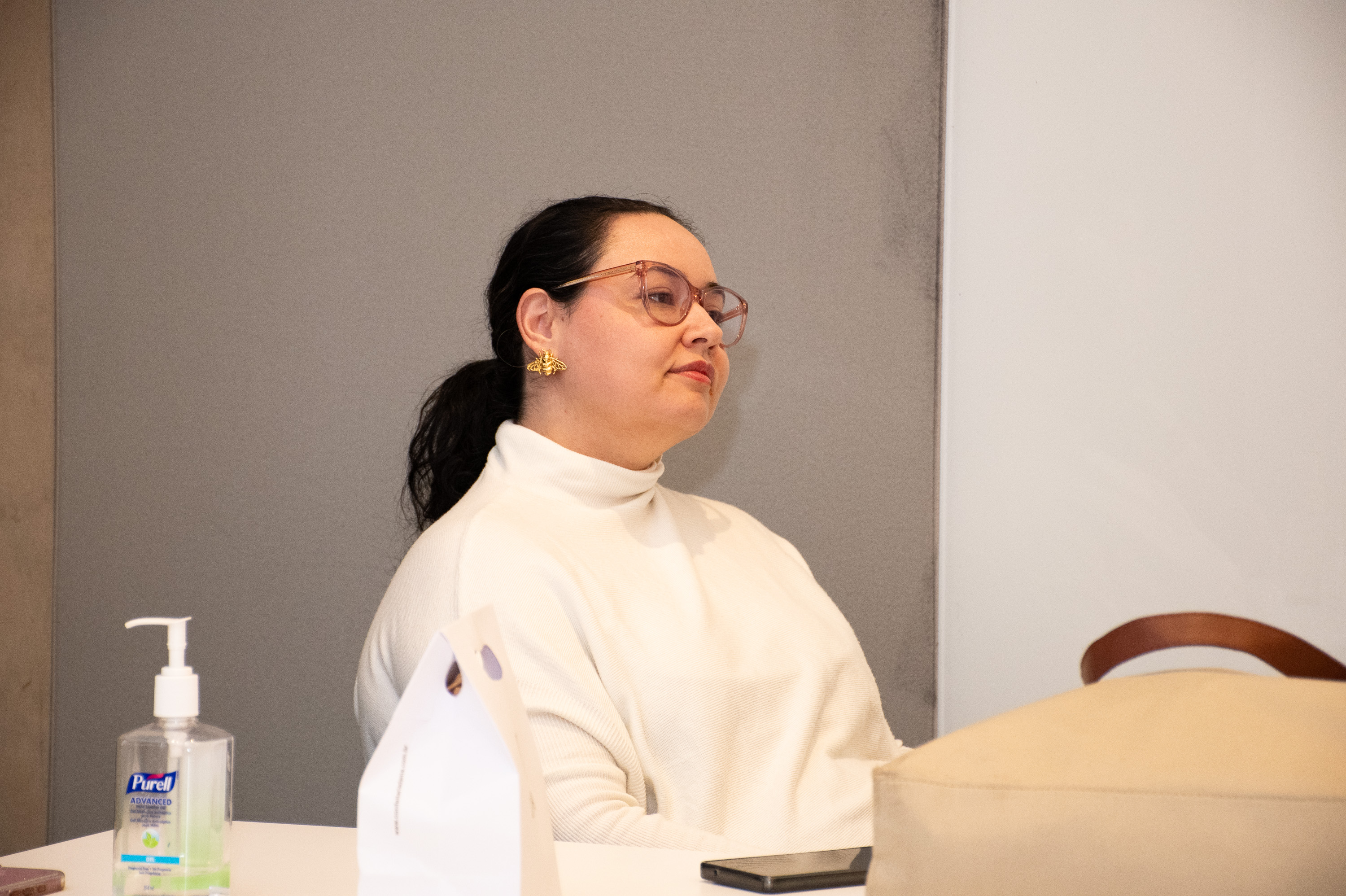 Amanda Canelli em evento acadêmico